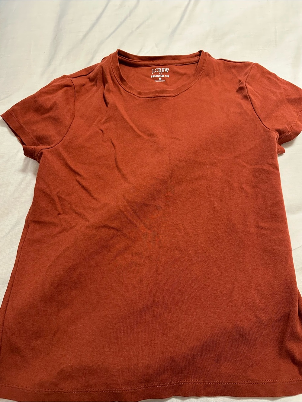 J. Crew Essential Tee in Rust Orange